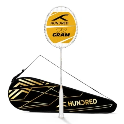 Abbildung von hundred Badmintonschläger Glory Limited Edition bespannter Standardgröße, (Packungsinhalt: 1 mit Vollhülle), Unisex, kompletter Schlägerhülle