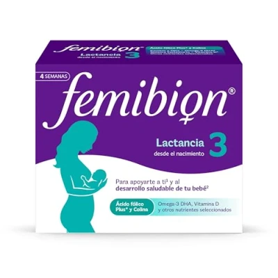 Abbildung von Femibion 3 Nahrungsergänzungsmittel nach der Geburt 28 Tabletten + Kapseln DHA, Vitamine und Mineralien gluten laktosefrei (1)