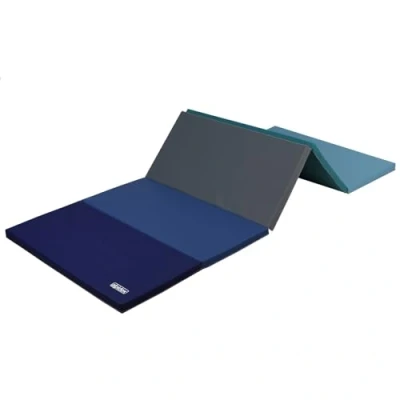 Abbildung von ALPIDEX Turnmatte klappbare Weichbodenmatte 185 x 78 3,2 cm Gymnastikmatte Sportmatte für zuhause Kinder Erwachsene, Farbe:blau