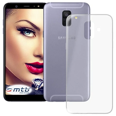 Abbildung von mtb more energy® Schutz Hülle Clear &amp; Slim für Samsung Galaxy A6 2018 (SM A600F, 5.6&#039;&#039;) transparent flexibel TPU Silikon Case Cover Tasche