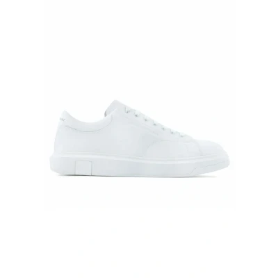 Abbildung von Armani Exchange Herren Venice With Embossed Logo on Platform Sole Sneaker, Op White, 45.5 EU