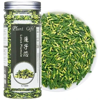 Abbildung von PlantGift Lotus Plumule 100G/3.52oz 莲子心 Herz Heilung chinesischer Kraut, /Lotus Kern, getrocknete Schüttung Kräuter Chinese Health Tea Tee, bitterer Tee