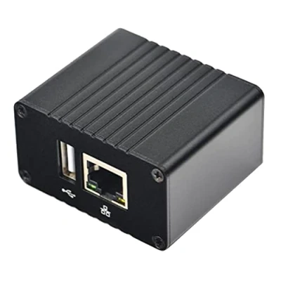 Abbildung von Iegefirm FüR NanoPi NEO Entwicklungsboard + KüHlköRper MetallgehäUse Kit Allwinner H3 Core 512 MB RAM Openwrt/LEDE Komplettmaschine