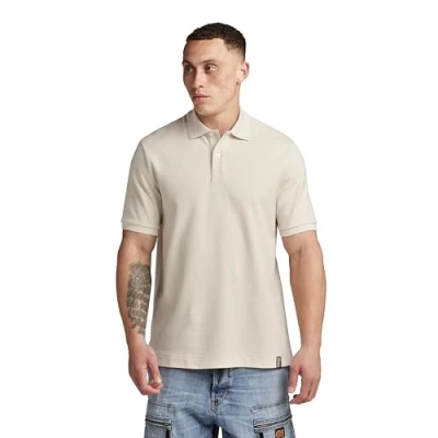 Abbildung von G STAR RAW Herren Essential Poloshirt, Beige (whitebait D22783 D287 1603), L