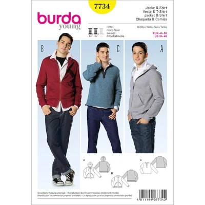 Abbildung von Burda Schnittmuster 7734 Jacke Gr. 34 46