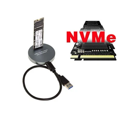 Abbildung von KALEA INFORMATIQUE USB Dockingstation für SSD M2 NGFF NVMe PCIe. Dock mit USB3.2 Gen2 10GB Link.