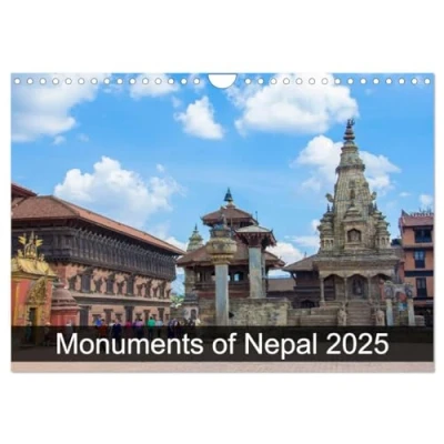 Abbildung von Monuments of Nepal 2025 (Wandkalender DIN A4 quer), CALVENDO Monatskalender