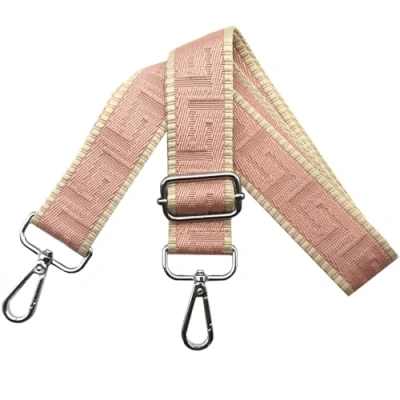 Abbildung von Schultergurt für Tasche Taschengurte zum Wechseln, Verstellbar Taschengurt Breit 3.8cm mit Silber Karabiner Taschenband Schulterriemen Tragegurt Handtaschen Damen, Rosa, K8