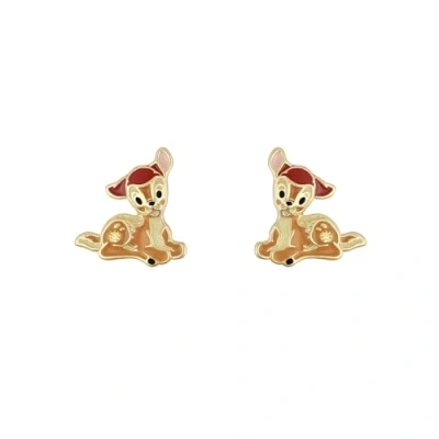 Abbildung von Disney Bambi Ohrstecker für Mädchen, Einheitsgröße, Vergoldetes Messing, Kein Edelstein