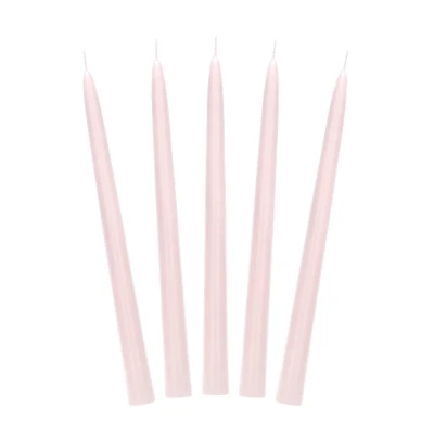 Abbildung von PartyDeco SKMAT 081BR Stabkerze, konisch, 24 cm, matt, staubige Rose, 10 Stück, perfekt für Hochzeiten, Zuhause, Dekoration