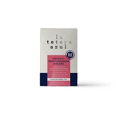 Abbildung von LA TETERA AZUL Aufguss von Apfel, Hagebutten, Zitronenkraut und Hibiskus. Bio mediterrane Träume. 20 Beutel mit 2 Gramm.