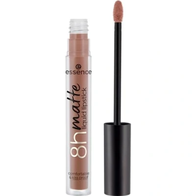 Abbildung von essence 8h matte liquid lipstick, Nr. 01, Braun, langanhaltend, mattierend, schnelltrocknend, matt, vegan, wasserfest, ölfrei, ohne Alkohol, 3er Pack (3x2.5ml)