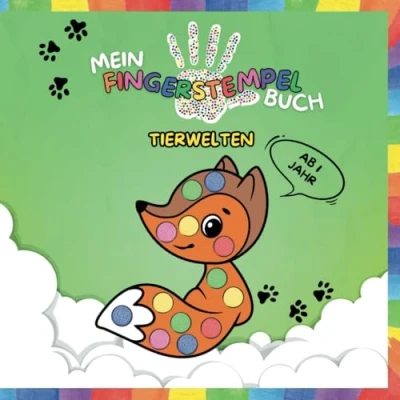Abbildung von Mein Fingerstempelbuch: Tierwelten für Kinder ab 1 Jahr 50 Motive Stempeln Benennen Sprachschatz erweitern Einseitig bedruckt