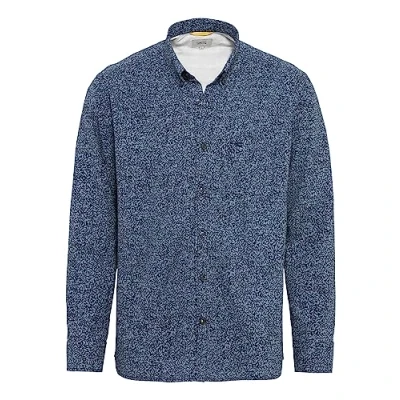 Abbildung von camel active Langarm HEMD MIT Alloverprint Hemd, Herren, Größe: Large, Night blue