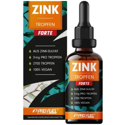 Abbildung von Zink Tropfen FORTE 100ml 2700 extra hochdosiert mit 3 mg aus Sulfat sehr ergiebig, bis zu 540 Anwendungen hohe Bioverfügbarkeit, ohne Alkohol, laborgeprüft &amp; vegan