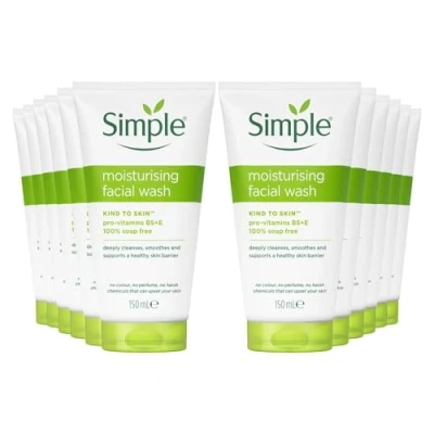 Abbildung von Simple Sanft zu Haut Feuchtigkeitsspendende Gesichtsreinigung, 150 ml, 6 Stück