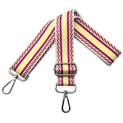 Abbildung von Taschengurte zum Wechseln Damen Tragegurt, Verstellbarer Schultergurt für Taschen, Taschengurt Breit 3.8cm mit Silber Karabiner Schultertasche Handtaschen Tragetaschen Zubehör Rosa, L2