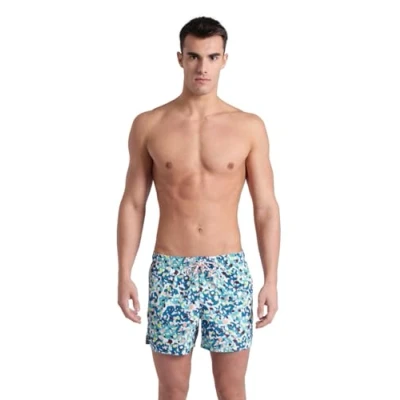 Abbildung von Arena Herren Mens Water Prints Beach Short Ao Swim Trunks, White Multi, XL EU