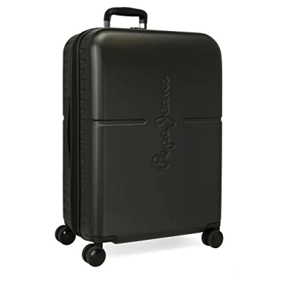 Abbildung von Pepe Jeans Highlight Koffer, mittelgroß, Schwarz, 48 x 70 28 cm, starr, ABS Verschluss, integriert, 79 l, 4,32 kg, 4 Räder, ausziehbar
