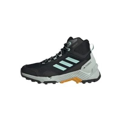 Abbildung von adidas Herren Eastrail 2.0 Mid RAIN.RDY Waterproof Hiking Shoes Wanderschuhe, Core Black/Aqua/Preloved Yellow, 43 1/3 EU