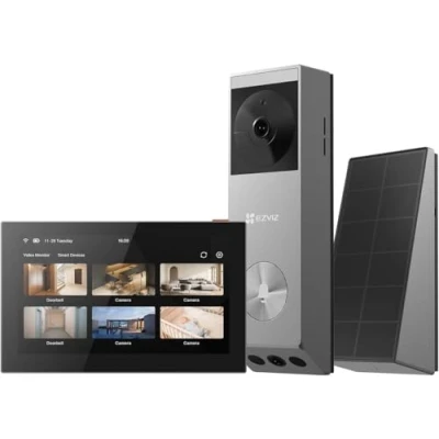 Abbildung von EZVIZ Kabellose Türklingel EP3x mit smartem Bildschirm SD7, 2K Video Doppellinse, Personen /Paketerkennung, Zwei Wege Audio und Farbnachtsicht, 32GB eMMC Speicher