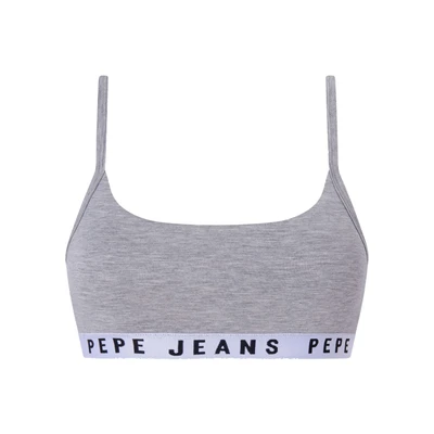 Abbildung von Pepe Jeans LOGO STR BRLT Bustier, Damen, Größe: XS, Grey marl