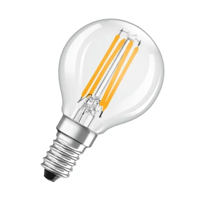 Abbildung von OSRAM SUPERSTAR+ CLASSIC P FIL 40 LED Lampe, E14, Miniballform, 2,9W, 470lm, 2700K, warmweißes Licht, dimmbar, Filament Technologie, sehr geringer Energieverbrauch, Energieeffizienzklasse C