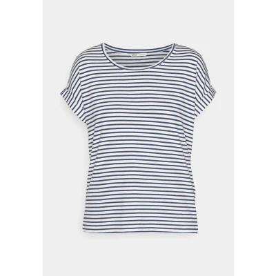 Abbildung von ONLY Onlmoster Stripe O NECK Tshirt print, Damen, Größe: XL, Cloud dancer stripes/naval academy