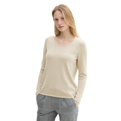 Abbildung von TOM TAILOR Rundhalspullover (1 tlg) Plain/ohne Details
