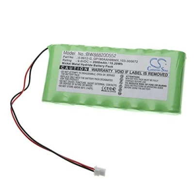 Abbildung von vhbw Akku kompatibel mit Visonic PowerMaxComplete, AmberLink, Amber Select, Powermax Pro Alarmanlage, Alarmsystem (2000 mAh, 9,6 V, NiMH)