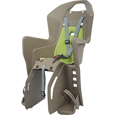 Abbildung von POLISPORT 8631500014 KOOLAH CFS Rücksitz für Fahrräder mit 26 bis 29 Zoll Rädern, geeignet Kinder einem Gewicht von 9 22 kg, Verankerung auf dem Gepäckträger en Color Braun Grün