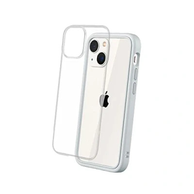 Abbildung von RhinoShield Modulares Case kompatibel mit [iPhone 13 Mini] Mod NX Anpassbare &amp; stoßdämpfende Schutzhülle im schlanken Design 3.5 Meter Fallschutz Platin Grau
