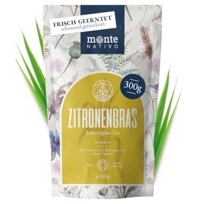 Abbildung von Zitronengras Tee Monte Nativo (300 g) getrocknet zur jeder Zeit 100% rein und natürlich als Kräutertee oder Geschenk Früchtetee