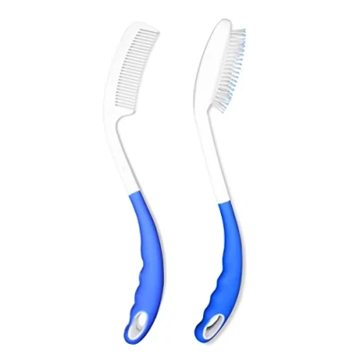 Abbildung von KMINA Haarkamm und Haarbürste mit Langem Griff (Pack), Kamm Griff, Bürste Haare Langer Stiel, für Senioren