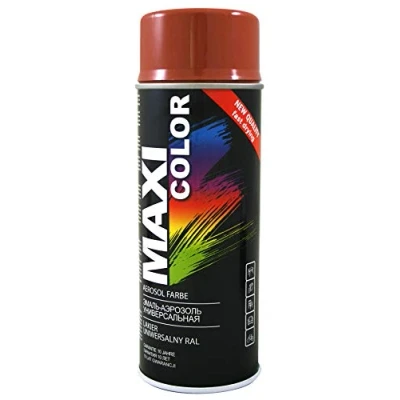 Abbildung von Maxi Color NEW QUALITY Sprühlack Lackspray Glanz 400ml Universelle spray Nitro zellulose Farbe schnell trocknender Sprühfarbe (Ral 8004 kupferbraun glänzend)
