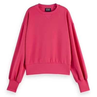 Abbildung von Scotch &amp; Soda Damen Modal Sweatshirt, Bright Raspberry, S