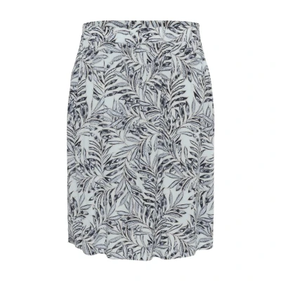 Abbildung von Kaffe Curve ISMA AMI Alinienrock, Damen, Größe: 48, Blue leaf print
