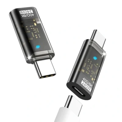 Abbildung von MoKo USB C Adapter Unterstützung 240W Laden 40Gbps Datenübertragung, Buchse auf Stecker Extender für MacBook Pro, iPhone 15 Pro Max Plus, iPad Air/Pro, Laptop Thunderbolt 3/4