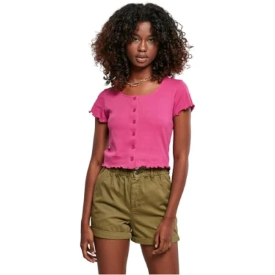 Abbildung von Urban Classics Cropped Strickjacke, Damen, Größe: XS, Brightviolet