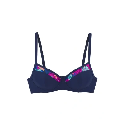 Abbildung von LASCANA Bügel Bikini Top Exotic, mit bedruckter Blende an den Cups