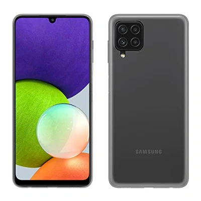 Abbildung von cofi1453® Silikon Hülle Basic kompatibel mit Samsung Galaxy A22 4G (A225F) Case TPU Soft Handy Cover Schutz Transparent