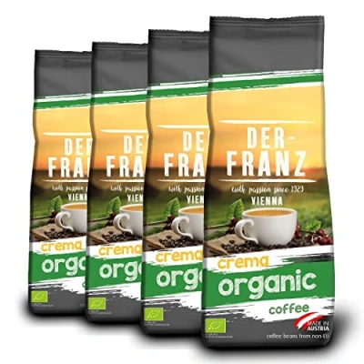 Abbildung von Der Franz Crema Bio Kaffee, Intensität 4/5, 100% Arabica, gemahlen, 4x500g
