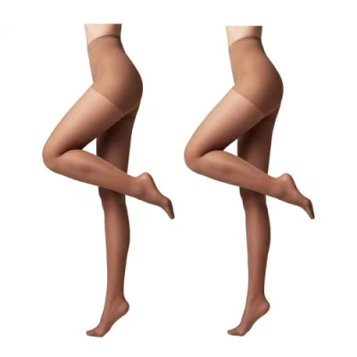Abbildung von Conte elegant modellierende Damenstrumpfhose 2er Pack ACTIVE 20 DEN Stimuliert die Blutzirkulation formende Feinstrumpfhose Damen Strumpfhose Farbe Mocca Größe 4