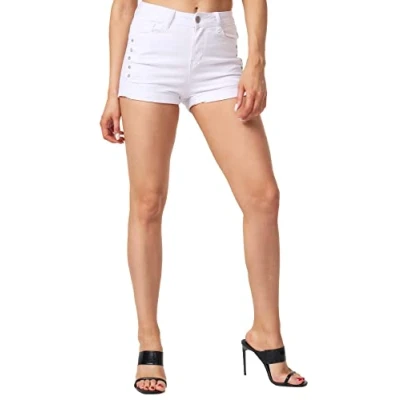 Abbildung von MiSS RJ MIT Glitzer Strass Steinen Jeans Shorts, Damen, Größe: 42, Weiß