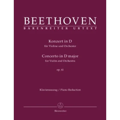 Abbildung von Konzert für Violine und Orchester D Dur op. 61. BÄRENREITER URTEXT. Klavierauszug, Stimme, Urtextausgabe