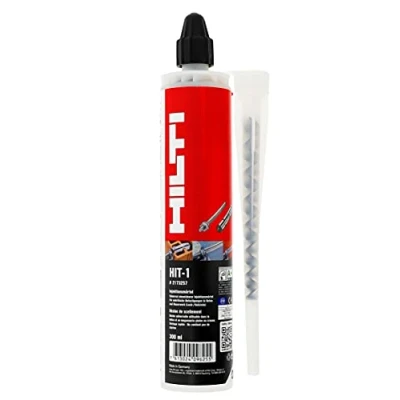 Abbildung von Hilti Montagemörtel Hit 1 Kartusche 300 ml Injektionsmörtel 2K Mörtel verarbeitung mit handelsüblicher Dichtstoff Auspresspistole