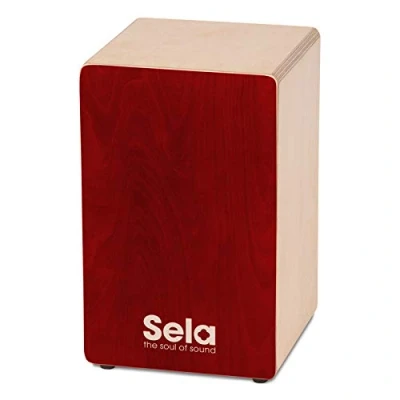 Abbildung von Sela SE 165 Primera Cajon Red mit Snare System, aufgebaut, für Einsteiger und Fortgeschrittene, Made in Germany