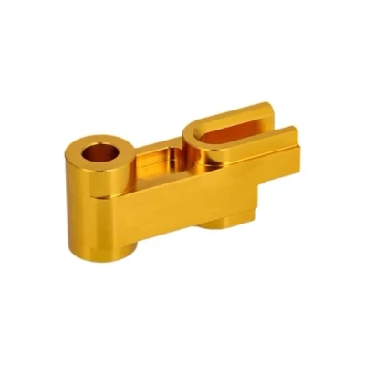 Abbildung von Distanzstück CNC, Bremsgegenhalter, Gold eloxiert für Simson S51, S50, SR50, Schwalbe KR51, SR4