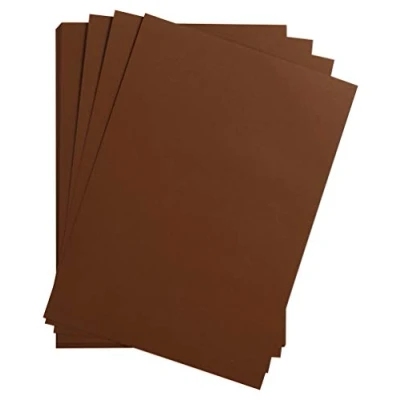 Abbildung von Clairefontaine 975261C Packung mit 25 Bastelkartons Maya, 185g, DIN A4, 21 x 29,7cm, 1 Pack, kastanienbraun