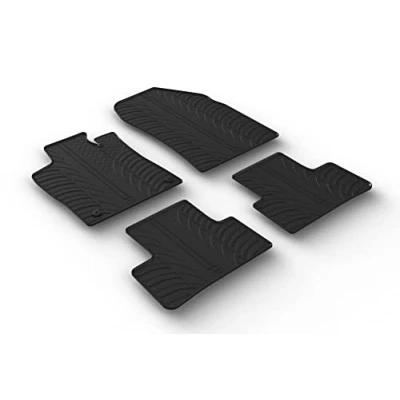 Abbildung von Gledring 0788 Fußmattensatz Gummi vorne und hinten 4 schwarz 750mm 550mm